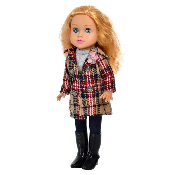 Bambola con cappotto e effetti sonori 48 cm