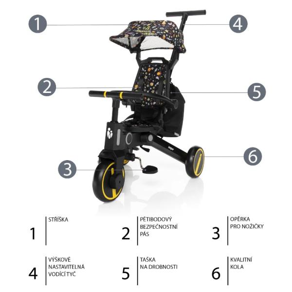 Tříkolka Nova 2, Cosmic Black (obrázek 6)