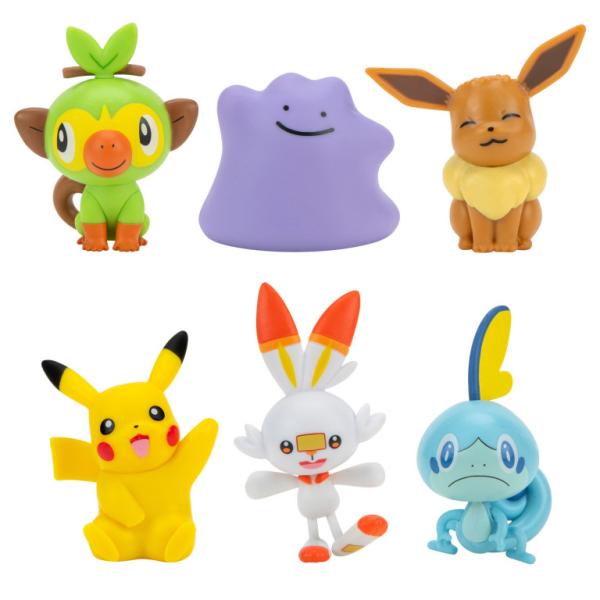 Orbico Pokemon sada 6 figúriek  W6 (Sableye, Axew, Snivy, Tepig, Oshawott, Pikachu)
