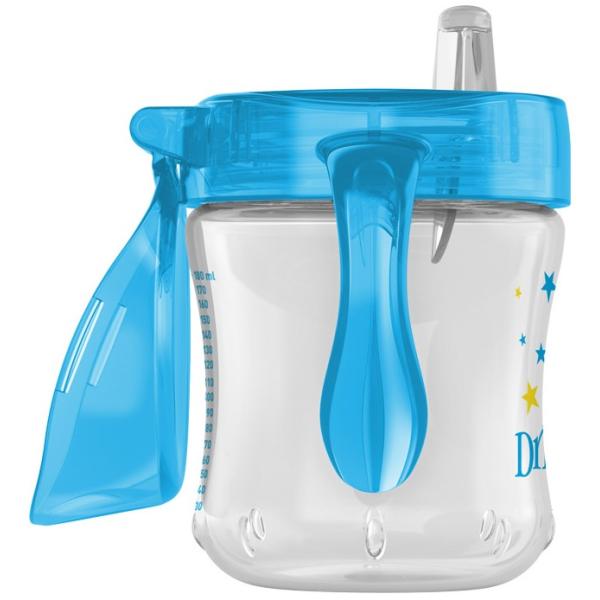 Dr.Browns Hrnek s měkkým náustkem 180ml modrý 6m+