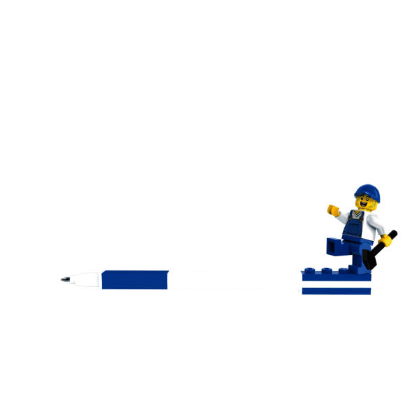 LEGO Gelové pero s minifigurkou, modré (obrázek 3)