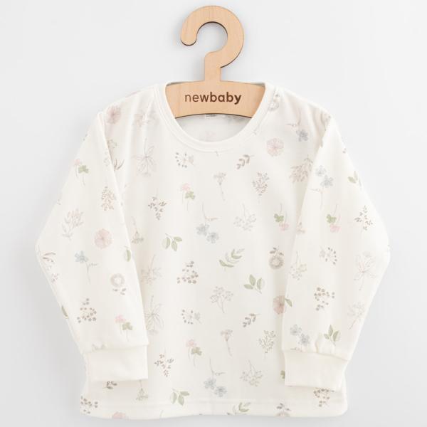 Detske bavlnené tričko s dlhým rukávom New Baby Kindergarten kvetinky 104 (3 - 4 r)