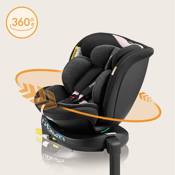 LIONELO Autosedačka Navy i-Size (40-150 cm) Black Pink (obrázek 4)