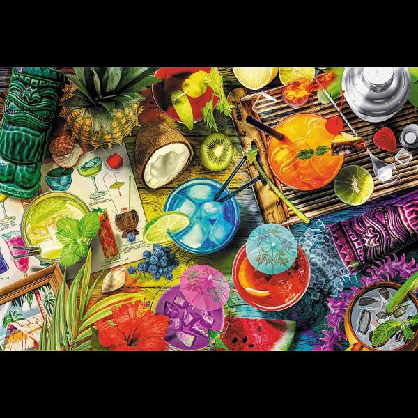 Trefl Dřevěné puzzle 501 – Barevné koktejly