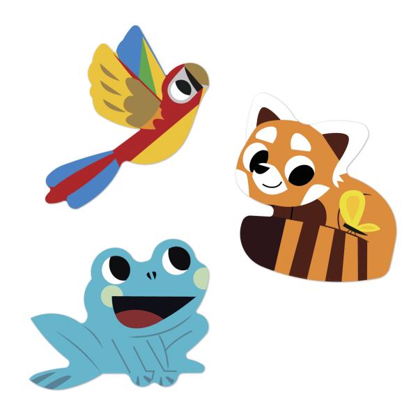 Janod Stickers Samolepky Exotická zvířata 100 ks od 3 let (obrázek 4)