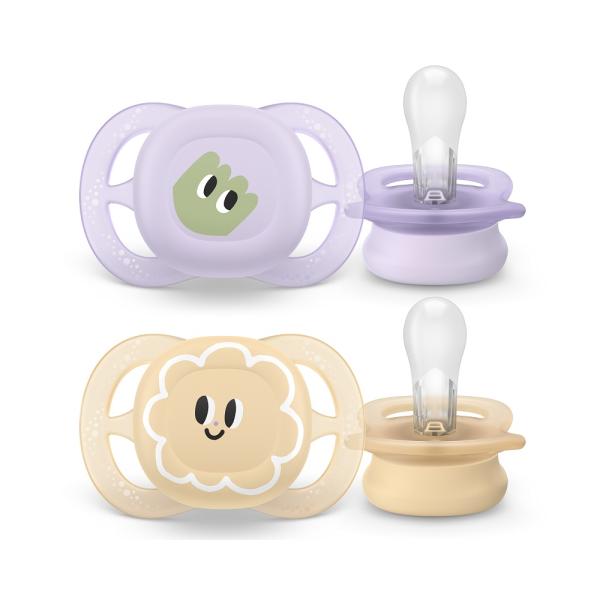 Philips AVENT Dudlík Ultrastart obrázek 0-2m dívka 2 ks