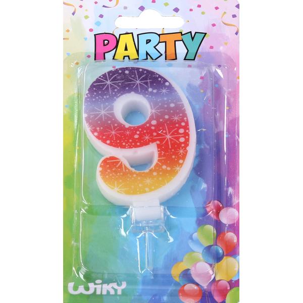 Párty svíčka číslo 9 Hvězdy