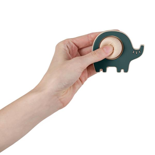PETITE&MARS Hračka silikonová Elephant Edwin Misty Green 6m+ (obrázek 3)