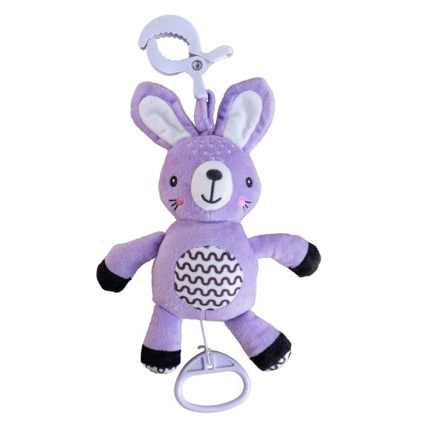 Zajíček babyted natahovací plyš 30cm závěs na postýlku/kočárek