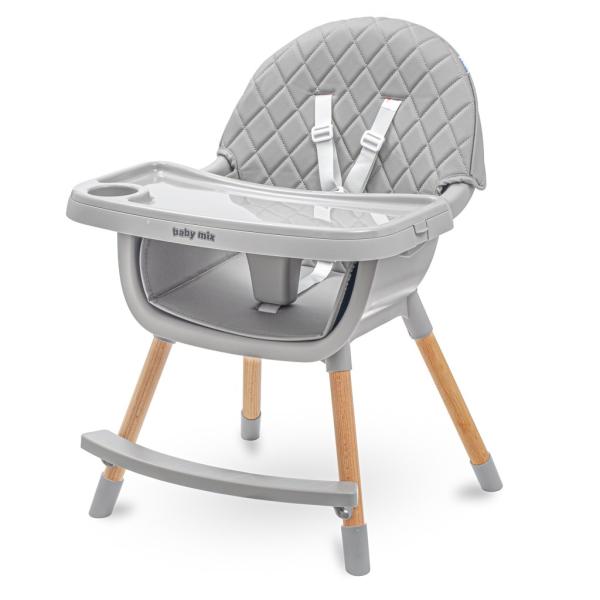 Jídelní židle Baby Mix Freja dřevěná tmavě šedá (obrázek 6)