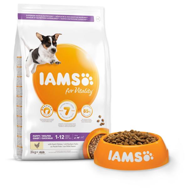 IAMS Dog Puppy Small & Medium Chicken 3kg (obrázek 4)