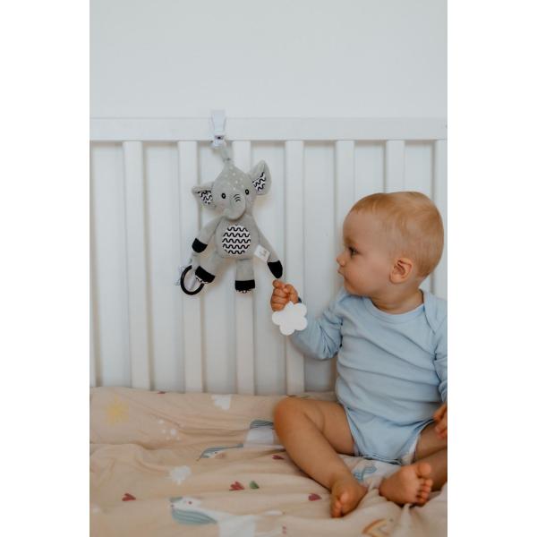 Slon babyted chrastítko plyš 30cm závěs na postýlku/kočárek (obrázek 5)