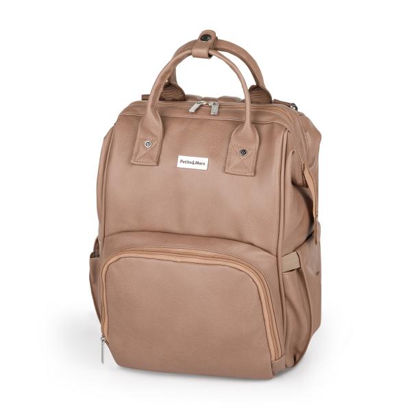 Petite&Mars Batoh prebaľovací na kočík Jasper Camel Beige