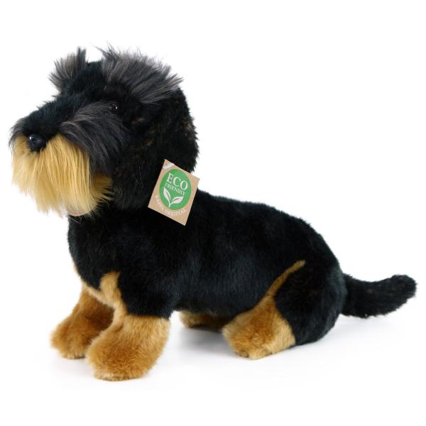 Plyšový drsnosrstý jazvečík sediaci 30 cm ECO-FRIENDLY