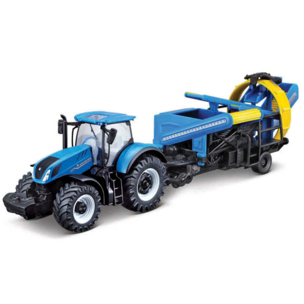 Bburago 10cm Farm tractor New Holland T7.315 with Cultivator