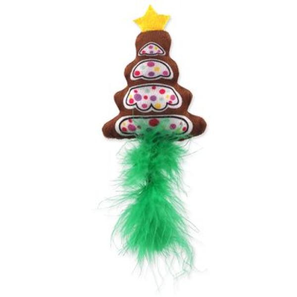 Hračka Magic Cat Winter Tale vánoční stromeček s peříčkem 15cm