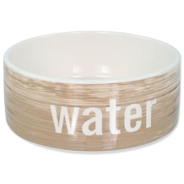 Miska Dog Fantasy keramická vzor drevo 16x6cm 770ml