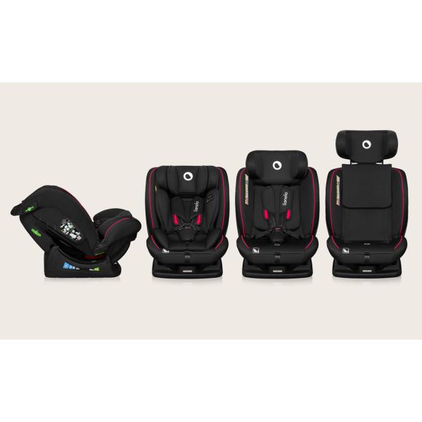 Lionelo Autosedačka Aart i-Size (40-150 cm) Black Carbon Red (obrázek 8)