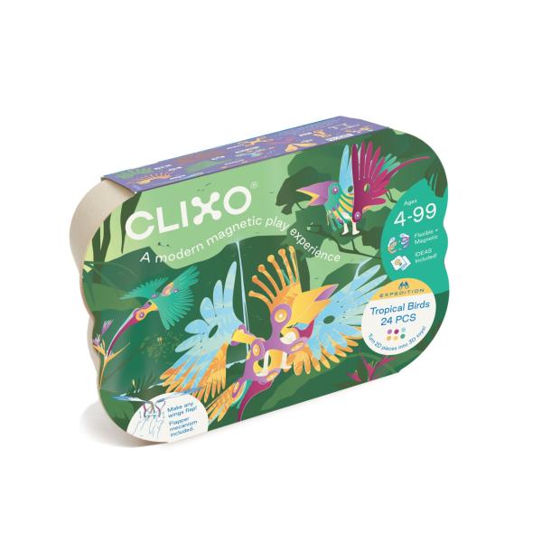 CLIXO Tropical Birds – magnetická stavebnice 22 kusů
