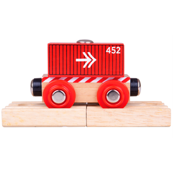 Bigjigs Rail Vagón červený kontajner
