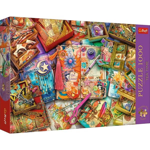 Trefl Puzzle 1000 Premium Plus Quality Tea Time Novinářský stůl