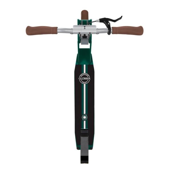 Globber Koloběžka One K 165 Deluxe Vintage Green s předním tlumičem a brzdou, nosnost 100kg