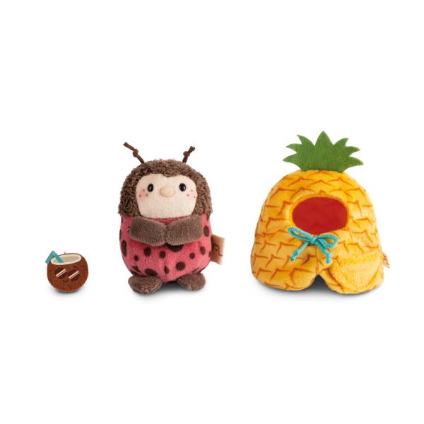 NICI plyš MyMochi Beruška Dozz 8 cm v kostýmu ananas s kokosem, set dárkové bal. (obrázek 6)