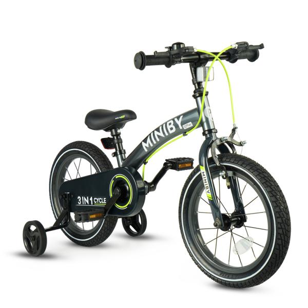 QPLAY Bicicleta Miniby 3en1 Grey, edad 2 - 8 años