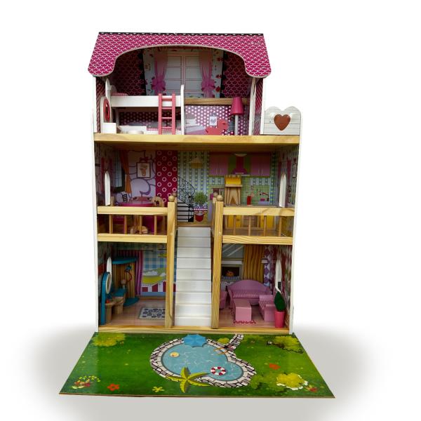 Dřevěný domeček pro panenky 60×30×90 cm (obrázek 3)