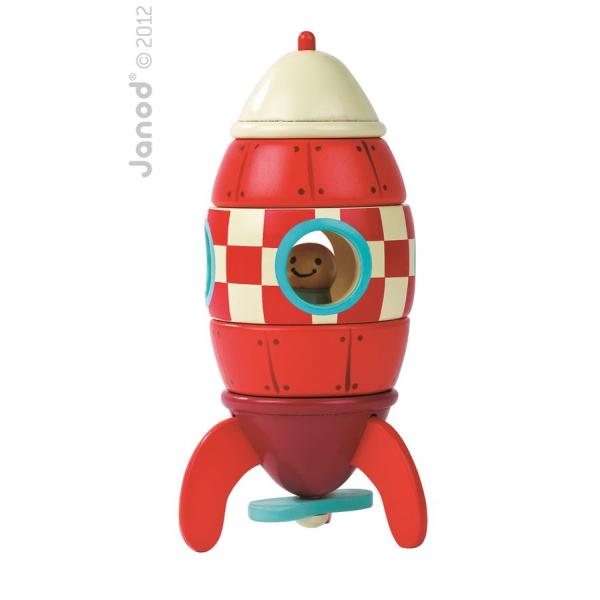 Janod Dřevěná magnetická skládačka Raketa Kit Magnet 16 cm 9 ks (obrázek 3)