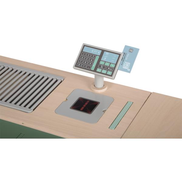 Dřevěný obchod a kuchyňka Tasty zelená 2 v 1