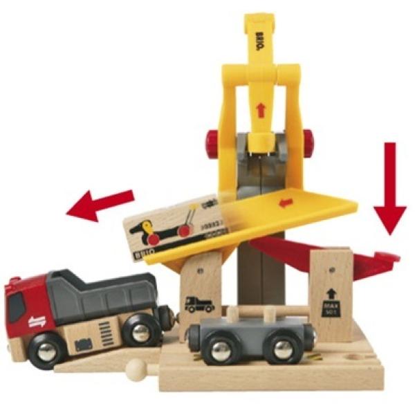 Brio Překladiště s vagónky a nákl. autem