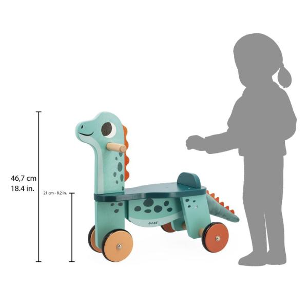 Janod Dřevěné odrážedlo Portosaurus Dino (obrázek 6)