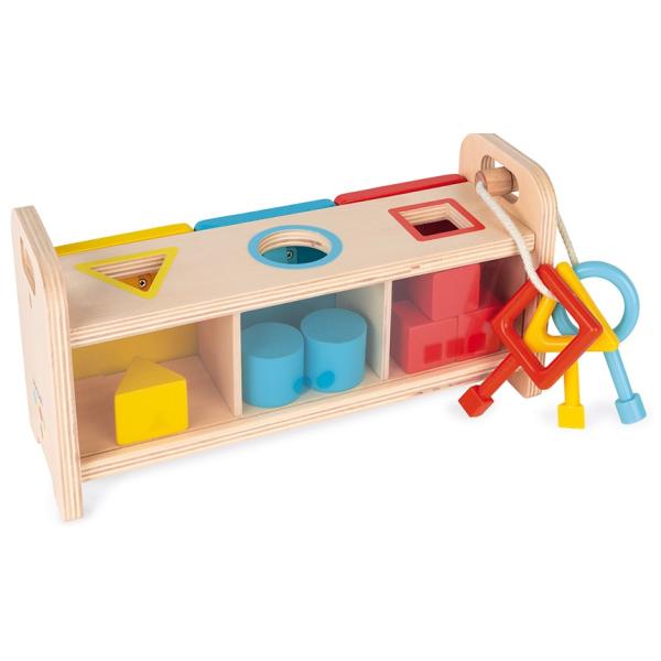 Janod vkladanie a triedenie s kľúčikmi a zámkami séria Montessori