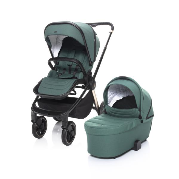 Kočár Move Cross 2 + korba XL + adaptér, Antique Green/Gold