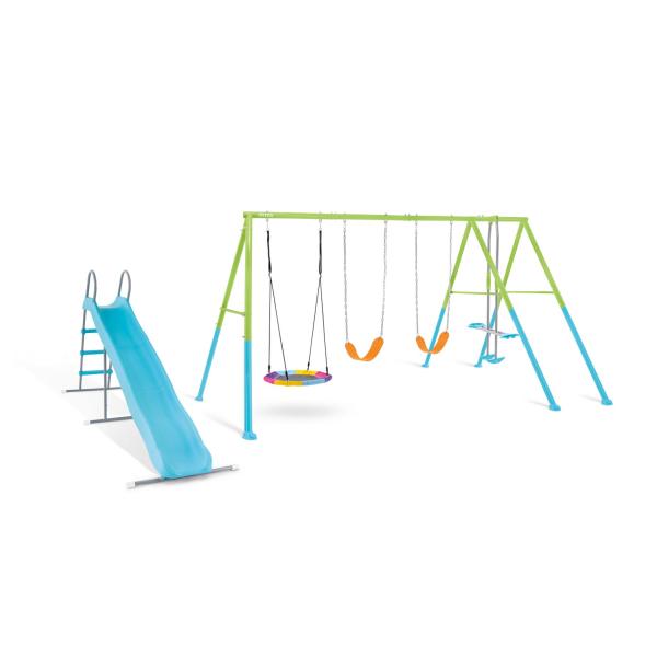 INTEX 44151 Zahradní mega houpačka + skluzavka 254 x 472 x 211 cm