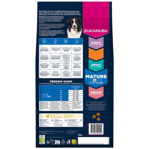 Krmivo EUKANUBA Mature Medium bohaté na čerstvé kuře 3 kg (obrázek 4)