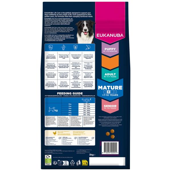 Krmivo EUKANUBA Mature Medium bohaté na čerstvé kuře 3 kg (obrázek 3)
