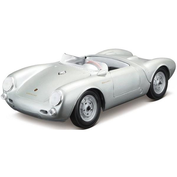 Maisto - PORSCHE 550 A SPYDER, strieborné, 1:18