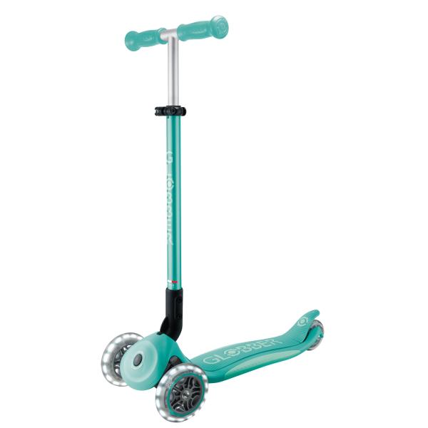 Globber dětská skládací koloběžka Elite Lights Dark Mint (obrázek 5)