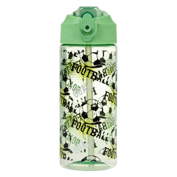 BAAGL Tritanová láhev na nápoje s brčkem Fotbal, 500 ml