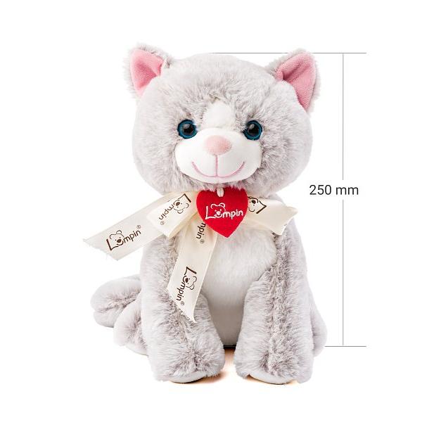 Lumpin Kočka Jacqueline světle šedá, 25cm
