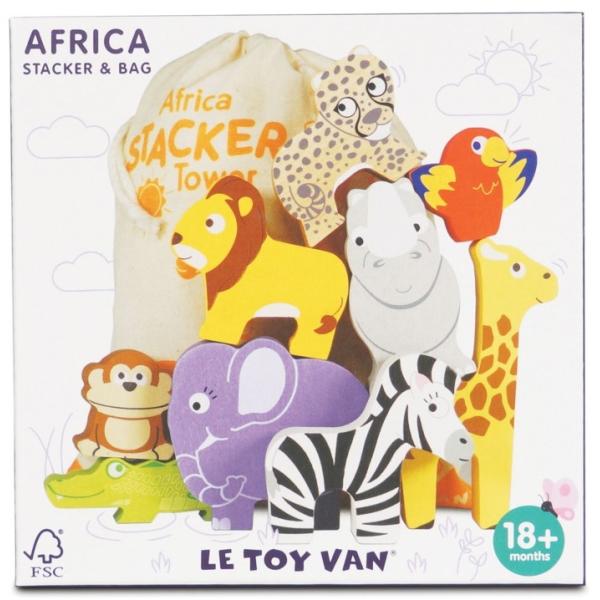 Le Toy Van Petilou Skládací věž Afrika 9 ks (obrázek 5)
