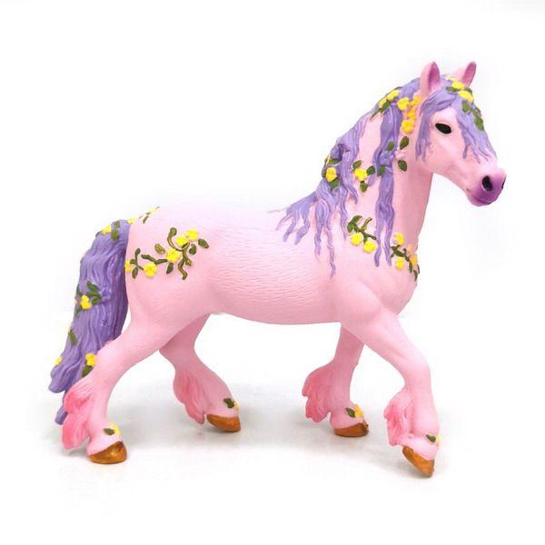 Figúrka fantasy kôň ružový 13 cm