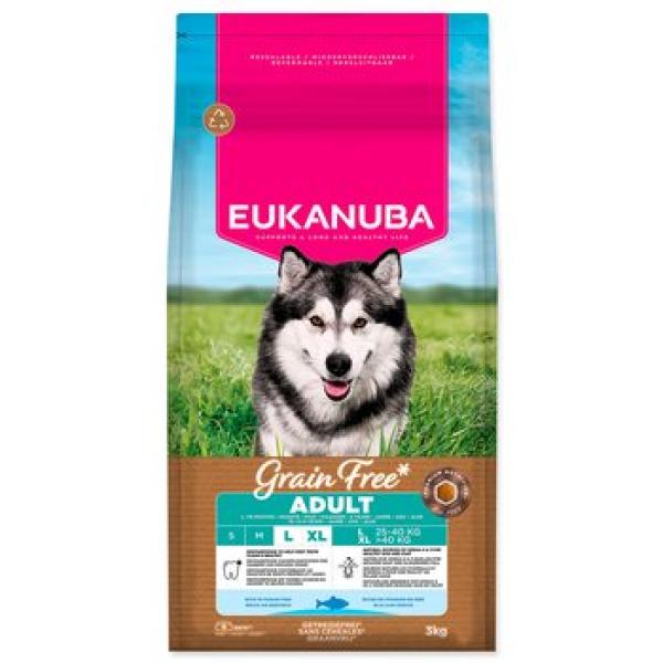 Krmivo EUKANUBA Grain Free Adult Large rich in ocean fish 3 kg