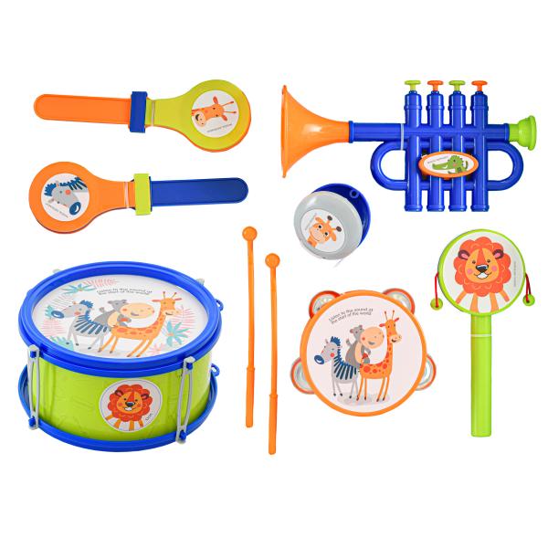 Sada hudebních nástrojů 7ks s hůlkami