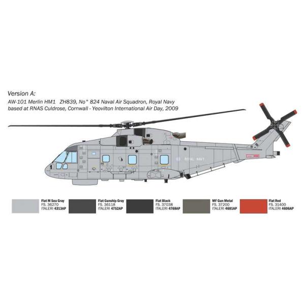 Model Kit vrtulník 1486 - AW-101 Merlin HM.1 (1:72) (obrázek 4)