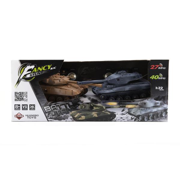 Tank RC 2ks 25cm tanková bitva + dobíjecí pack 27MHZ a 40MHz se zvukem se světlem