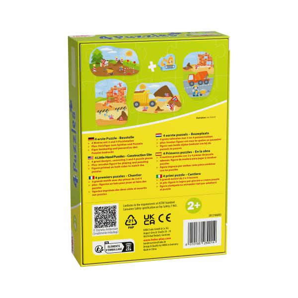 Haba Puzzle pro nejmenší Staveniště 4 ks