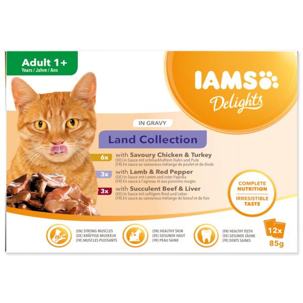 Kapsičky IAMS suchozem. maso v omáčce multipack 1020g (12x85gr)
